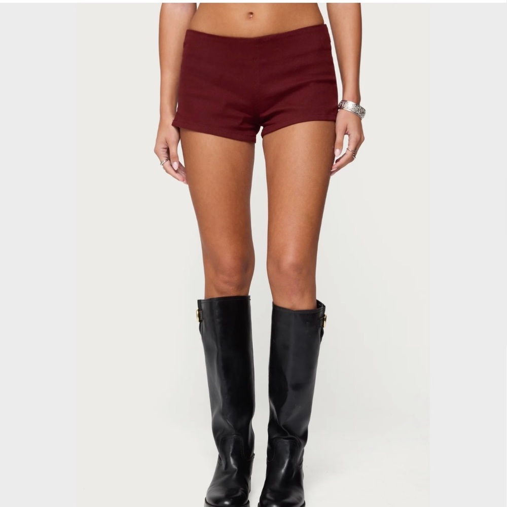 Edikted Dinah Denim Micro Shorts